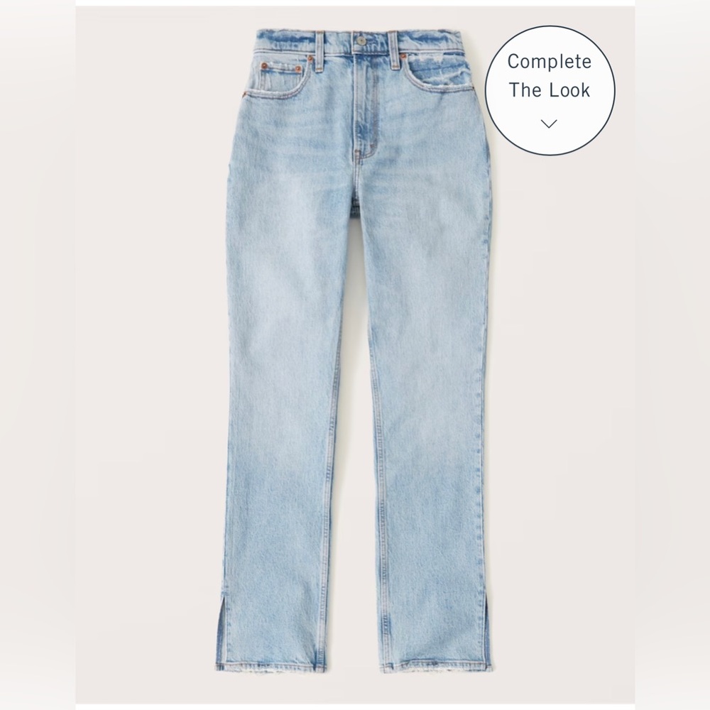 A&F The 90s Straight Ultra High Rise Curve Love jeans